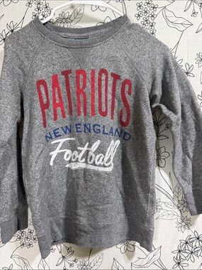 Junk Food Clothing Gray Patriots New England Football Sweatshirt